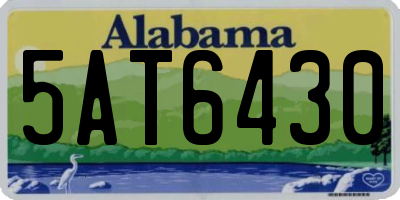 AL license plate 5AT6430