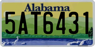 AL license plate 5AT6431