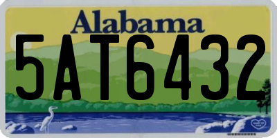 AL license plate 5AT6432