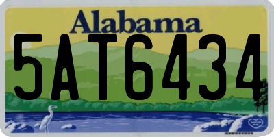 AL license plate 5AT6434