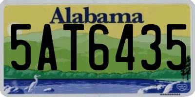 AL license plate 5AT6435