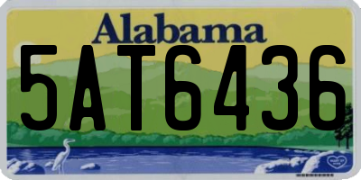 AL license plate 5AT6436