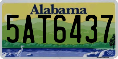 AL license plate 5AT6437