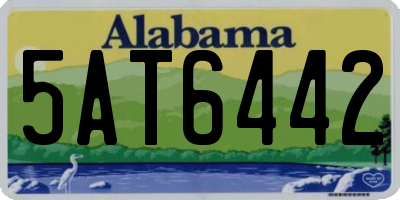 AL license plate 5AT6442