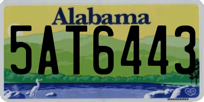 AL license plate 5AT6443