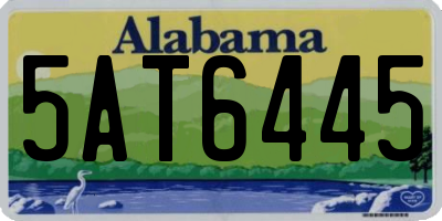 AL license plate 5AT6445
