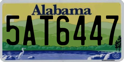 AL license plate 5AT6447