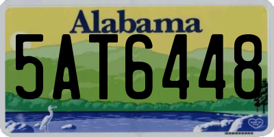 AL license plate 5AT6448