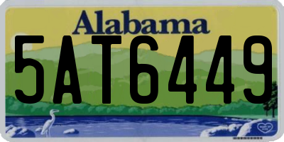 AL license plate 5AT6449