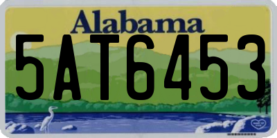 AL license plate 5AT6453