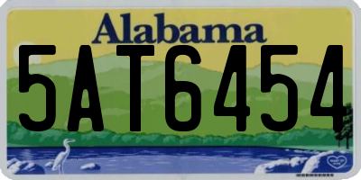 AL license plate 5AT6454
