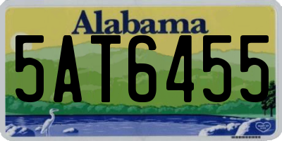 AL license plate 5AT6455