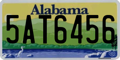 AL license plate 5AT6456