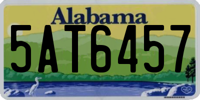 AL license plate 5AT6457