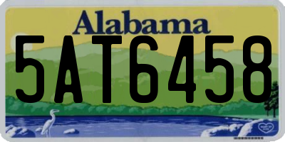 AL license plate 5AT6458
