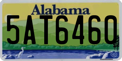 AL license plate 5AT6460