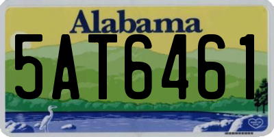 AL license plate 5AT6461