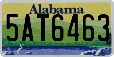 AL license plate 5AT6463