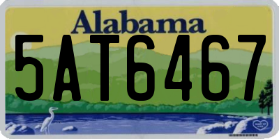 AL license plate 5AT6467