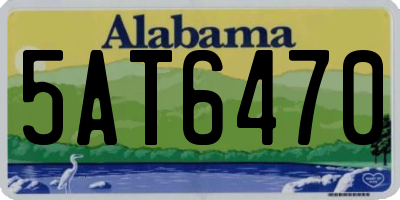 AL license plate 5AT6470