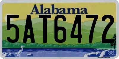 AL license plate 5AT6472