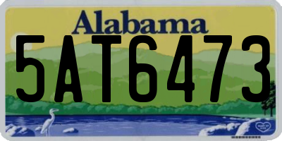 AL license plate 5AT6473