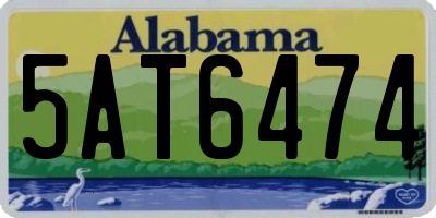 AL license plate 5AT6474