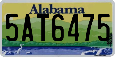 AL license plate 5AT6475
