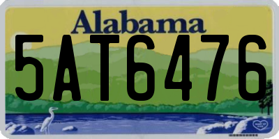 AL license plate 5AT6476