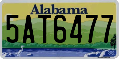 AL license plate 5AT6477