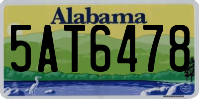 AL license plate 5AT6478