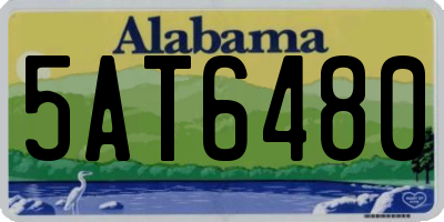 AL license plate 5AT6480