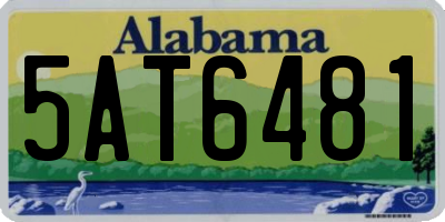 AL license plate 5AT6481