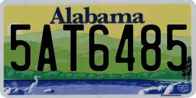 AL license plate 5AT6485