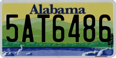 AL license plate 5AT6486