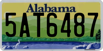 AL license plate 5AT6487