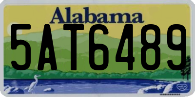 AL license plate 5AT6489