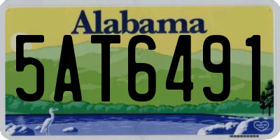 AL license plate 5AT6491