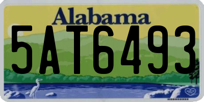 AL license plate 5AT6493
