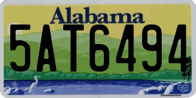AL license plate 5AT6494