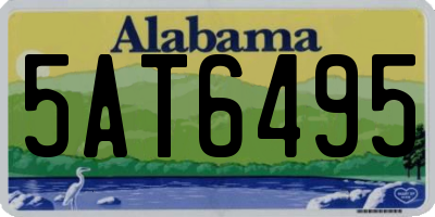 AL license plate 5AT6495