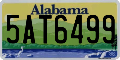 AL license plate 5AT6499