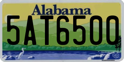 AL license plate 5AT6500