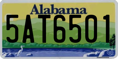 AL license plate 5AT6501