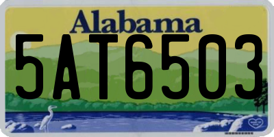 AL license plate 5AT6503