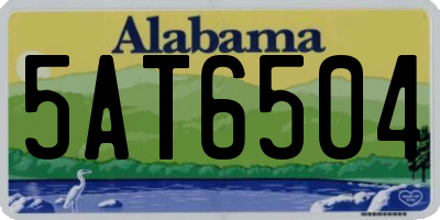 AL license plate 5AT6504