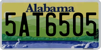 AL license plate 5AT6505