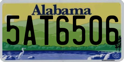 AL license plate 5AT6506