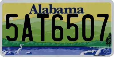 AL license plate 5AT6507