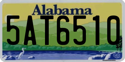 AL license plate 5AT6510